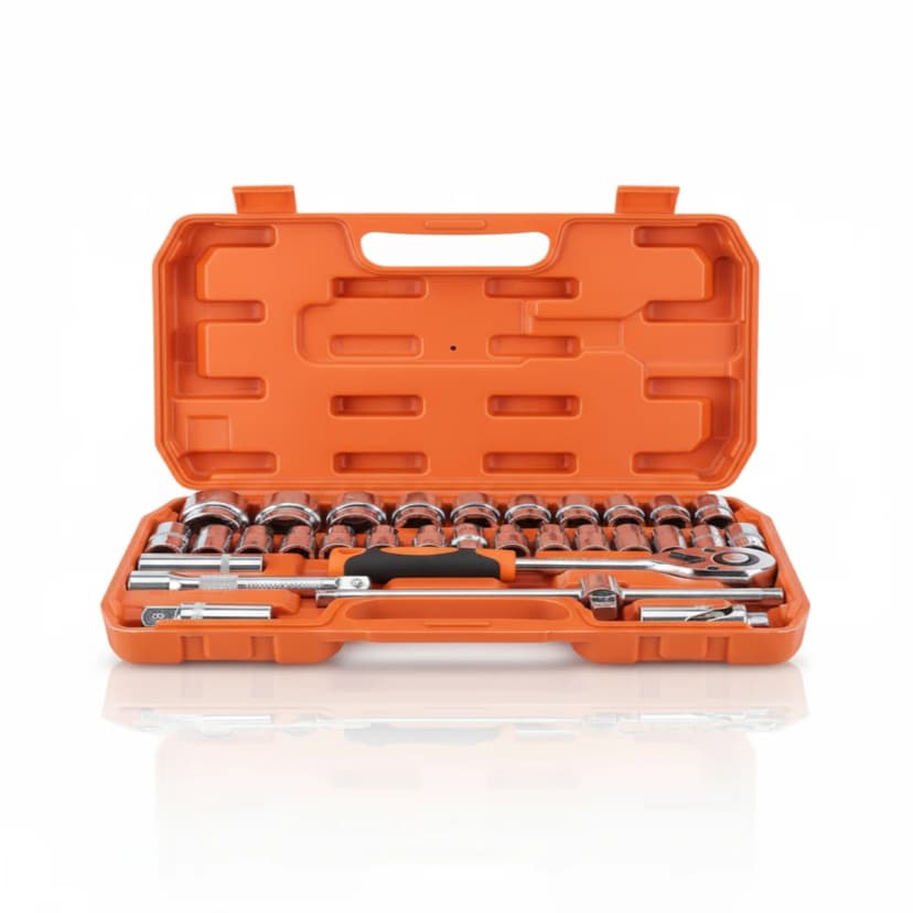 Kit Maleta de Ferramentas com Soquetes, Catraca e Bits – [xx Peças]"